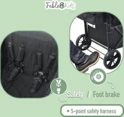 FableKids LEO X4Lite Opvouwbare Handkar Met Dak Onyx Zwart -Buitenkampeerwinkel 1200x1134 3