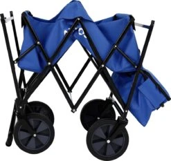 AREBOS Handwagen Vouwbare Dak Handwagen Vouwbare Trolley Uitrustingswagen Blauw -Buitenkampeerwinkel 1200x1134 4