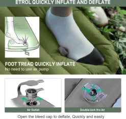 ETROL Camping Slaapmat-2-in-1 Zelfopblazende Kampeermat Met Kussen (78"x 28"), Lichtgewicht, Dik 4"compact Kussen, Geschikt Voor Zelfrijdende Reizen, Lekvrije, Waterdichte Tent -Buitenkampeerwinkel 1200x1135 4