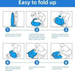 IGOODS Pop-up Tent - 2/3-Persoons - Blauw -Buitenkampeerwinkel 1200x1137 1