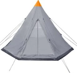 VidaXL Tent 4-persoons Grijs -Buitenkampeerwinkel 1200x1137 2