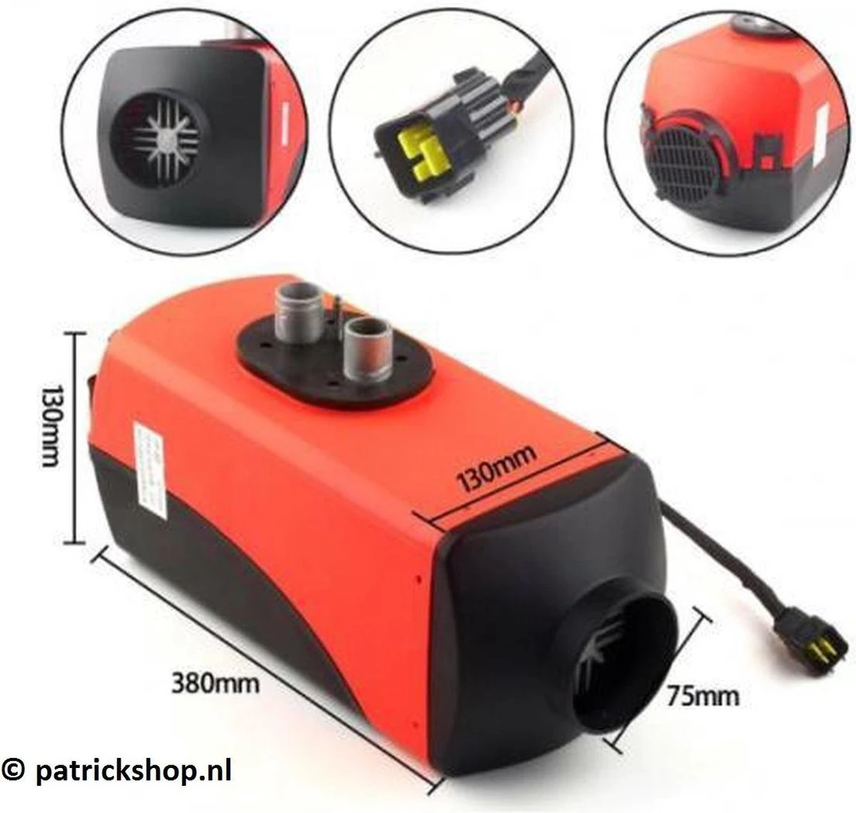 Merkloos Kachel/Verwarming 2KW - 12V Diesel Standkachel Met Afstandsbediening, LCD Monitor, Voor Camper, Vrachtwagens, Boten, Auto's 2 Merkloos Kachel/Verwarming 2KW - 12V Diesel Standkachel Met Afstandsbediening, LCD Monitor, Voor Camper, Vrachtwagens, Boten, Auto's - Afbeelding 2