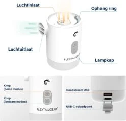 Flextail Gear Max Pump 2 Pro Luchtbedpomp - 4 In 1 - Luchtpomp, Lantaarn, Vacuümpomp, Noodpowerbank - Oranje 17 Flextail Gear Max Pump 2 Pro Luchtbedpomp - 4 In 1 - Luchtpomp, Lantaarn, Vacuümpomp, Noodpowerbank - Oranje -Buitenkampeerwinkel 1200x1150 15