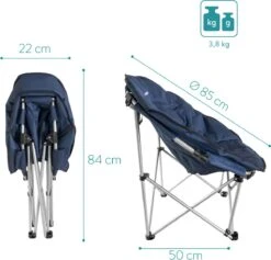 Navaris Klapstoel Met Draagtas - Campingstoel - Draagbare Stoel Voor Kamperen, Festivals En Vissen - Strandstoel - Inklapbaar - Donkerblauw 10 Navaris Klapstoel Met Draagtas - Campingstoel - Draagbare Stoel Voor Kamperen, Festivals En Vissen - Strandstoel - Inklapbaar - Donkerblauw -Buitenkampeerwinkel 1200x1150