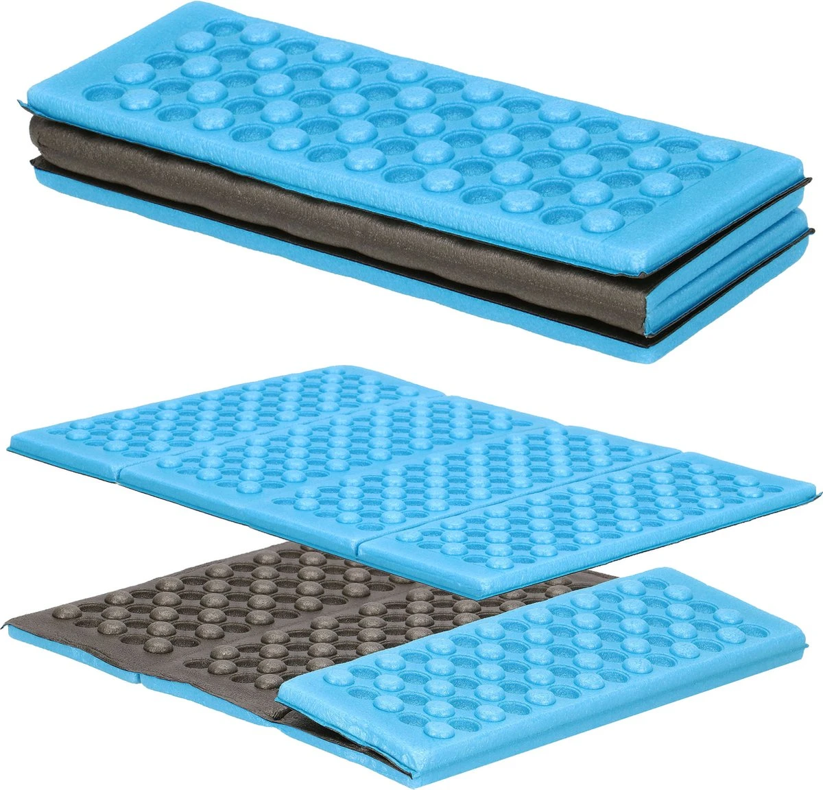 Springos Zitmat | Opvouwbaar Zitmatje | Zitkussen | 28 X 40 X 1 Cm | Blauw 2 Springos Zitmat | Opvouwbaar Zitmatje | Zitkussen | 28 X 40 X 1 Cm | Blauw - Afbeelding 2