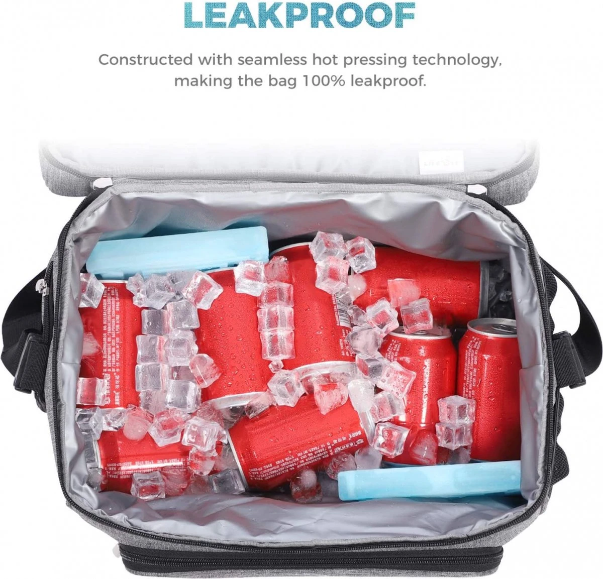 Lifewit 20L Koeltas | 20 Liter | Opvouwbaar | Koelbox-Koeltas | Isolatietas/ Picknicktas Voor Levensmiddelen / Grijs 5 Lifewit 20L Koeltas | 20 Liter | Opvouwbaar | Koelbox-Koeltas | Isolatietas/ Picknicktas Voor Levensmiddelen / Grijs - Afbeelding 5