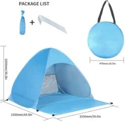 IGOODS Pop-up Tent - 2/3-Persoons - Blauw -Buitenkampeerwinkel 1200x1168 8