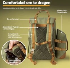Cabinmax Koeltas - Koelrugzak - Picknick - Picknicktas Met Flessenhouder - Koelrugtas 24L - Olive Green 11 Cabinmax Koeltas - Koelrugzak - Picknick - Picknicktas Met Flessenhouder - Koelrugtas 24L - Olive Green -Buitenkampeerwinkel 1200x1169 2