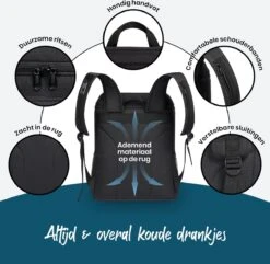 Sunflake Koelrugzak - Lunchtas - Koeltas Backpack Voor Dames & Heren - Zwart -Buitenkampeerwinkel 1200x1171