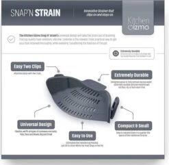 SensaHome- Siliconen Vergiet - Keuken Afgietdeksel - Afgiethulp - Siliconen - BPA Vrij - Grijs -Buitenkampeerwinkel 1200x1171 8
