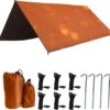 Merkloos TDR - Outdoor Draagbaar Zonnescherm Met Opbergtas - Waterdicht-SPF - Tarps Voor Kamperen300 * 300cm - 3-4Personen - Orange
