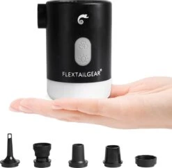 Flextail Gear Max Pump 2 Pro Luchtbedpomp - 4 In 1 - Luchtpomp, Lantaarn, Vacuümpomp, Noodpowerbank - Zwart