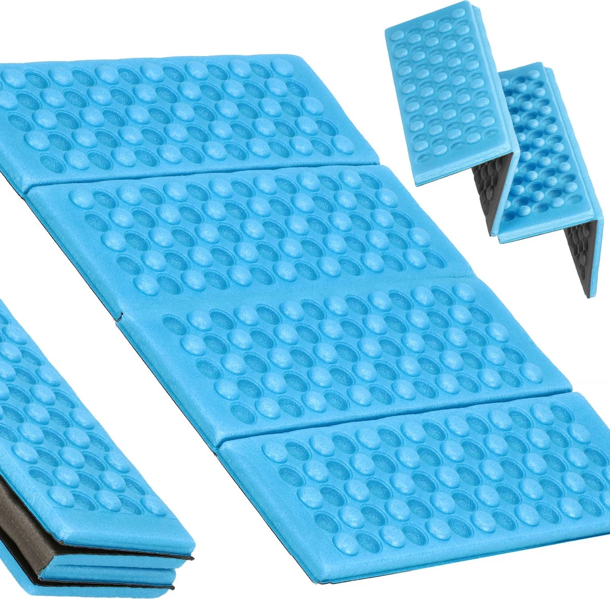 Springos Zitmat | Opvouwbaar Zitmatje | Zitkussen | 28 X 40 X 1 Cm | Blauw 3 Springos Zitmat | Opvouwbaar Zitmatje | Zitkussen | 28 X 40 X 1 Cm | Blauw - Afbeelding 3