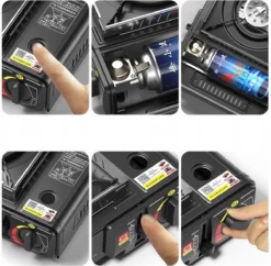 IBright Draagbare Camping Kooktoestel - Gasbrander - 1 Pits Gaspit - Elektrische Ontsteking - 2900 Watt - Met Koffer - Zwart -Buitenkampeerwinkel 1200x1177 9