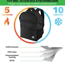 Brisby 4 Laags Geïsoleerde Koeltas Rugzak - 25 Liter - Met Handige Vakken Voor Bestek En Essentials - Waterafstotend Materiaal - Zwart 18 Brisby 4 Laags Geïsoleerde Koeltas Rugzak - 25 Liter - Met Handige Vakken Voor Bestek En Essentials - Waterafstotend Materiaal - Zwart -Buitenkampeerwinkel 1200x1178 11