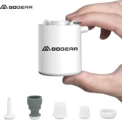 GOGEAR - Luchtbed Pomp - Mini Pomp - Oplaadbare Pomp - Elektrische Luchtbed Pomp - Lantaarn 3 In - Camping - Outdoor & Hiking