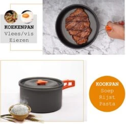 Camping Outdoor Kookset 13-delig Camping Servies En Pannen Pannenset Keukengerei - BPA-vrij & Geen Giftige Stoffen - Opvouwbaar & Licht - Ideaal Voor Reizen, Festival, Wandelen -Buitenkampeerwinkel 1200x1180 6