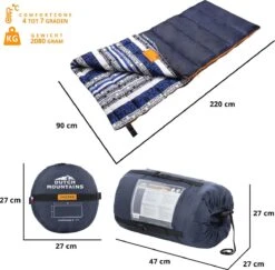 Dutch Mountains Slaapzak Goeree XL - Extra Groot 220x90cm - Katoenen Binnenkant - Aanritsbaar - Tochtstrip En Compressiehoes 11 Dutch Mountains Slaapzak Goeree XL - Extra Groot 220x90cm - Katoenen Binnenkant - Aanritsbaar - Tochtstrip En Compressiehoes -Buitenkampeerwinkel 1200x1182 14