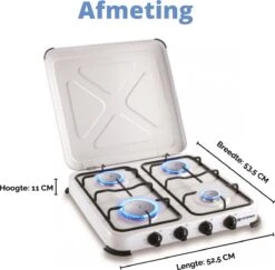 Kemper Gas Kooktoestel - Campingkooktoestel - Set Met 4 Branders - Gas - 4650W -Buitenkampeerwinkel 1200x1182 19