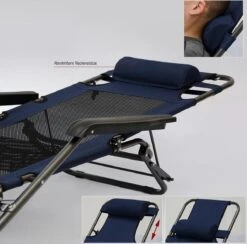 Ligstoel 180x60cm - Opvouwbaar Campingstoel Ligbed Strandstoel Tuinstoel Vouwligstoel Blauw -Buitenkampeerwinkel 1200x1184 1