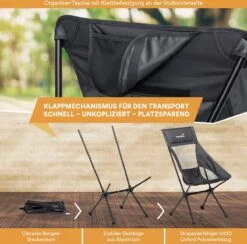 Skandika Campingstoel Compact – Campingstoelen - Campingstoel Tot 150 Kg Belastbaar - Kampeerstoel, Visstoel, Kleine Pakmaat, Opvouwbaar, Stabiel, Licht, Comfortabel Gepolsterd – Draagtas Meegeleverd - Vouwstoel – Zwart 11 Skandika Campingstoel Compact – Campingstoelen - Campingstoel Tot 150 Kg Belastbaar - Kampeerstoel, Visstoel, Kleine Pakmaat, Opvouwbaar, Stabiel, Licht, Comfortabel Gepolsterd – Draagtas Meegeleverd - Vouwstoel – Zwart -Buitenkampeerwinkel 1200x1184