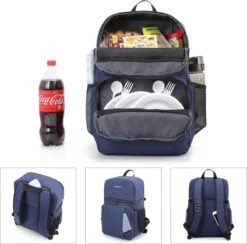 Koeltas Rugzak (28L) - 16 Blikjes - Lunchtas Voor Dames En Heren - Picknicktas - Blauw -Buitenkampeerwinkel 1200x1185 2
