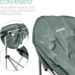 Navaris Klapstoel XXL - Campingstoel Met Opbergtas - Draagbare Stoel Voor Kamperen, Festivals En Vissen -Strandstoel - Inklapbaar - Grijs -Buitenkampeerwinkel 1200x1188 1