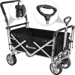 Tectake - Opvouwbare Bolderwagen Handkar Nico Zwart - 403549 -Buitenkampeerwinkel 1200x1191 7