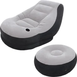 Intex Lounge Stoel - Ultra Lounge - Opblaasbaar - Grijs/zwart