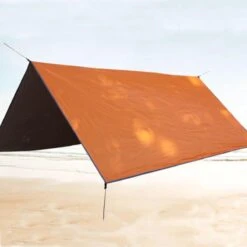 Merkloos TDR - Outdoor Draagbaar Zonnescherm Met Opbergtas - Waterdicht-SPF - Tarps Voor Kamperen300 * 300cm - 3-4Personen - Orange -Buitenkampeerwinkel 1200x1200 1057