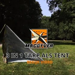 MacGyver® ‘3-in-1’ Tent | Tarp – Schaduwdoek – Hangmat | Strandtent | Outdoor-tent | Shelter | Vistent | 280 X 280 Cm | Camouflage | Waterdicht | Lichtgewicht -Buitenkampeerwinkel 1200x1200 1153