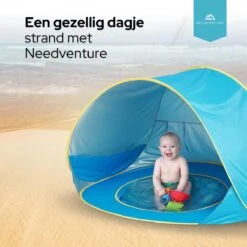Needventure Baby Strandtent - Pop Up Tent - Windscherm Strand - Camping Strandtentje - Speeltent - Blauw -Buitenkampeerwinkel 1200x1200 1163
