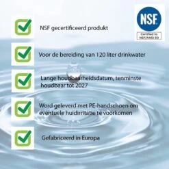 LevinQ Waterzuiveringstabletten 120x 1 Liter - Houdbaar 2027! + LevinQ Handschoenen PE - British Army NATO Veilig Drinkwater -Buitenkampeerwinkel 1200x1200 1183