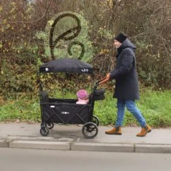 FableKids LEO X4Plus Opvouwbare Wagen Met Dak Fossil Grey -Buitenkampeerwinkel 1200x1200 1199
