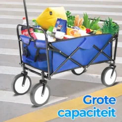 Merkloos Bolderkar - Bolderkar Opvouwbaar - Bolderwagen - Bolderwagen Opvouwbaar - Blauw -Buitenkampeerwinkel 1200x1200 1215