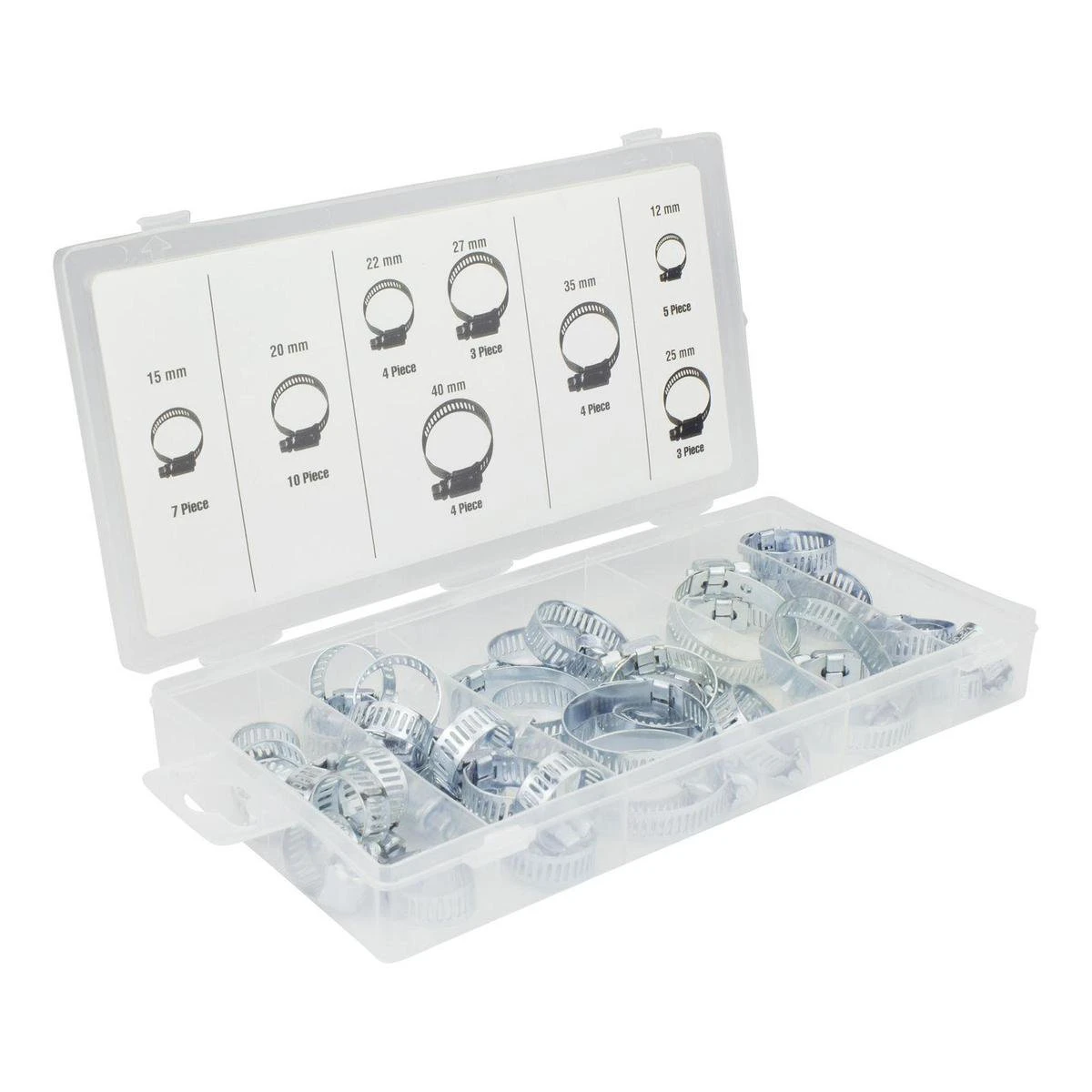 Benson Slangenklemmen Set 40 Delig – 8 Verschillende Formaten – Zilverkleurig 4 Benson Slangenklemmen Set 40 Delig – 8 Verschillende Formaten – Zilverkleurig - Afbeelding 4