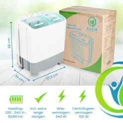 XatiX - Mini Wasmachine Met Dubbele Trommel 5,6 Kg - Toerental 1400 12 XatiX - Mini Wasmachine Met Dubbele Trommel 5,6 Kg - Toerental 1400 -Buitenkampeerwinkel 1200x1200 1341