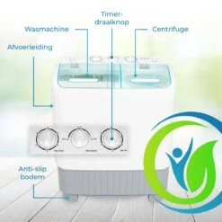 XatiX - Mini Wasmachine Met Dubbele Trommel 5,6 Kg - Toerental 1400 13 XatiX - Mini Wasmachine Met Dubbele Trommel 5,6 Kg - Toerental 1400 -Buitenkampeerwinkel 1200x1200 1342
