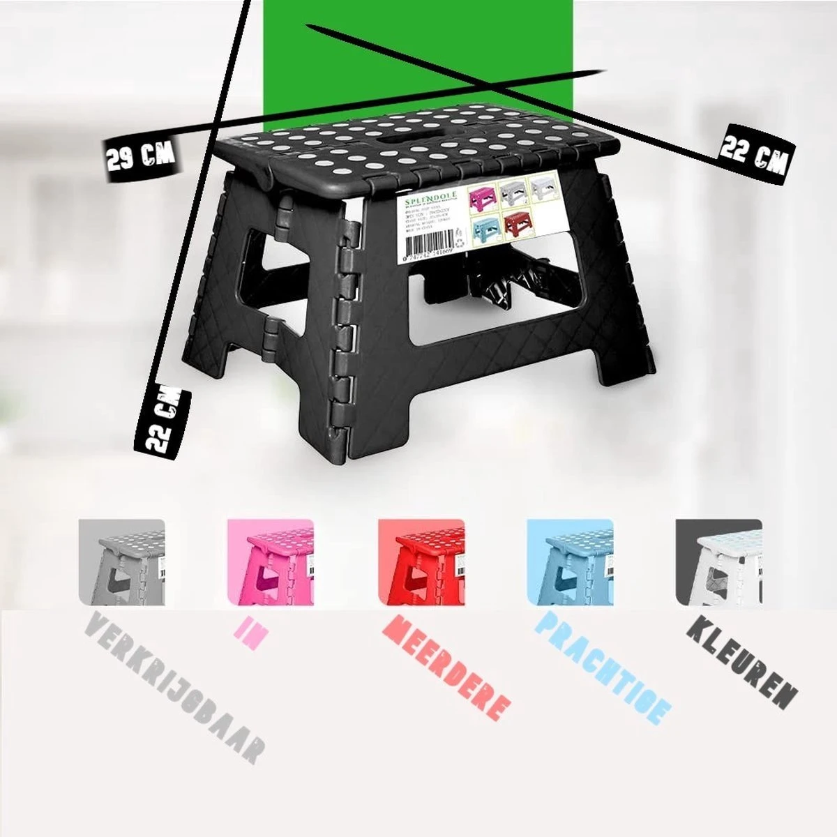 Splendole Opstapje Inklapbaar Caravanopstapje - Opvouwbaar - 100 Kg - Blauwe Krukje 2 Splendole Opstapje Inklapbaar Caravanopstapje - Opvouwbaar - 100 Kg - Blauwe Krukje - Afbeelding 2