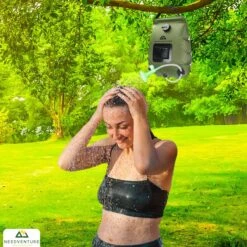 Needventure Solar Douche - Camping Douchezak - Buiten Douche - Tuindouche - Inclusief Thermometer - Waterzak Met Douchekop - 20L - Groen -Buitenkampeerwinkel 1200x1200 1428
