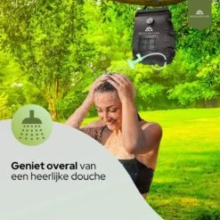 Needventure Solar Douche - Camping Douchezak - Buiten Douche - Tuindouche - Inclusief Thermometer - Waterzak Met Douchekop - 20L - Zwart -Buitenkampeerwinkel 1200x1200 1448