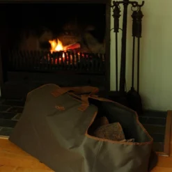 Esschert Design - Haardbloktas - Haardvuur Accessoires - Textiel - Groen -Buitenkampeerwinkel 1200x1200 1531