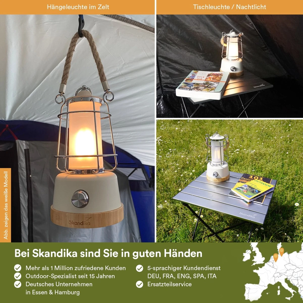 Skandika Kiruna LED-Lamp – Tentlampen – Campinglampen – Buiten Lantaarn – Buitenverlichting – Buiten Lamp - Retro Outdoor Camping Lamp Met Powerbank, Traploos Dimbaar, Draadloos, Oplaadbare Batterij, USB, Warm En Koud Wit, 75h Lichtduur – Groen 7 Skandika Kiruna LED-Lamp – Tentlampen – Campinglampen – Buiten Lantaarn – Buitenverlichting – Buiten Lamp - Retro Outdoor Camping Lamp Met Powerbank, Traploos Dimbaar, Draadloos, Oplaadbare Batterij, USB, Warm En Koud Wit, 75h Lichtduur – Groen - Afbeelding 7