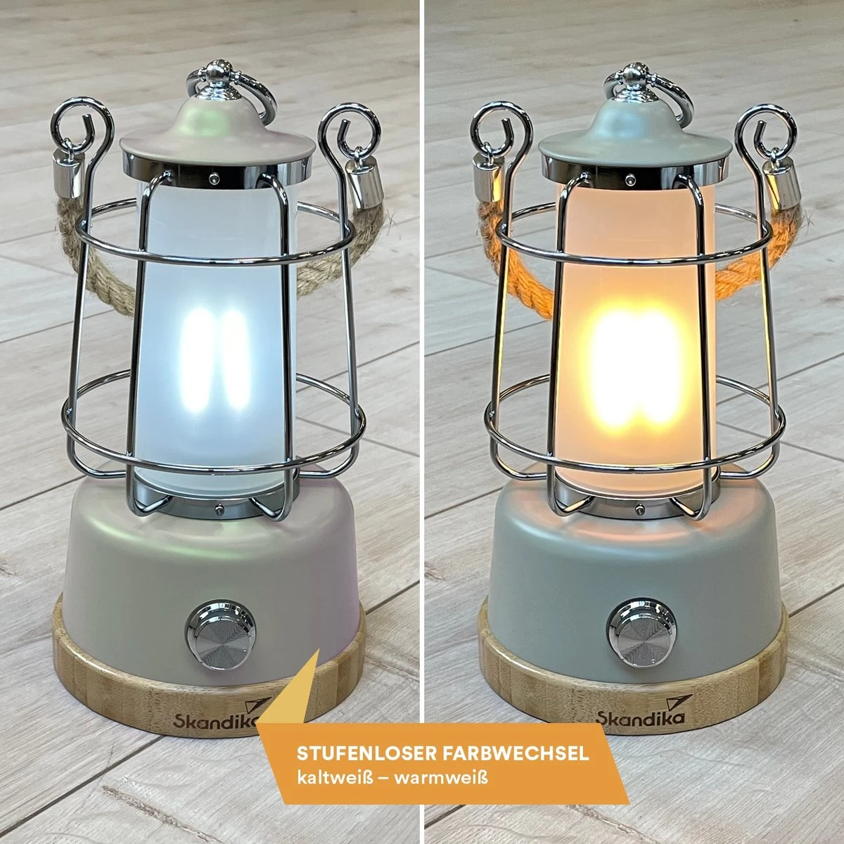 Skandika Kiruna LED-Lamp – Tentlampen – Campinglampen – Buiten Lantaarn – Buitenverlichting – Buiten Lamp - Retro Outdoor Camping Lamp Met Powerbank, Traploos Dimbaar, Draadloos, Oplaadbare Batterij, USB, Warm En Koud Wit, 75h Lichtduur – Beige 2 Skandika Kiruna LED-Lamp – Tentlampen – Campinglampen – Buiten Lantaarn – Buitenverlichting – Buiten Lamp - Retro Outdoor Camping Lamp Met Powerbank, Traploos Dimbaar, Draadloos, Oplaadbare Batterij, USB, Warm En Koud Wit, 75h Lichtduur – Beige - Afbeelding 2
