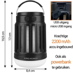 Anti Muggenlamp LED Camping Lamp | Thuis Muggen Vanger Lamp Oplaadbaar | King Mungo -Buitenkampeerwinkel 1200x1200 1611