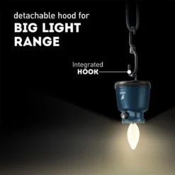 Favour L0818 Retro Camping Lamp Oplaadbaar LED, 320 Lumen, IP64 Waterdicht, Draagbare Kampeerlamp, Tentlamp, Acculamp, Traploos Dimbare Lamp Incl. Kaarslicht-modus, Blauw -Buitenkampeerwinkel 1200x1200 1659