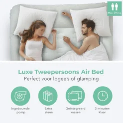 LifeGoods Luchtbed - 2 Persoons - Met Ingebouwde Pomp - Incl. Draagtas En Reparatiekit -Buitenkampeerwinkel 1200x1200 1703