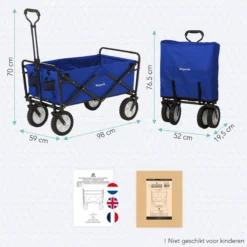 LifeGoods Bolderkar - Opvouwbaar - Draaibare Wielen - 2 Standen - 70KG Draagkracht - Blauw 17 LifeGoods Bolderkar - Opvouwbaar - Draaibare Wielen - 2 Standen - 70KG Draagkracht - Blauw -Buitenkampeerwinkel 1200x1200 1761