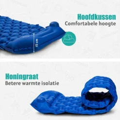 TRVLMORE Slaapmat - Zelfopblazend - 1 Persoons - Ingebouwde Pomp En Kussen - Blauw -Buitenkampeerwinkel 1200x1200 1831