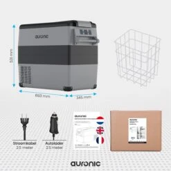 Auronic Elektrische Koelbox - 49.5L - Compressor - 12V En 240V - Grijs -Buitenkampeerwinkel 1200x1200 276